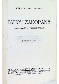 Tatry i Zakopane, 1931 r.