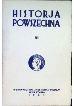 Historja Powszechna Tom VI 1931 r.