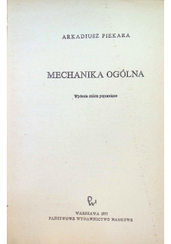 Mechanika ogólna