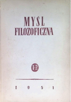 Myśl filozoficzna 1 - 2