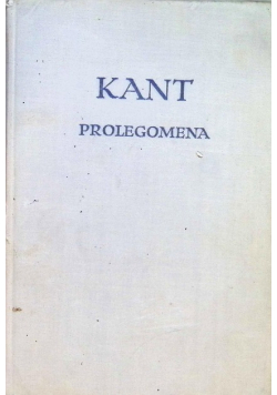 Prolegomena do wszelkiej przyszłej metafizyki