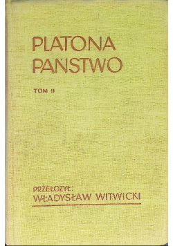 Platona Państwo Tom II