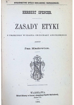 Zasady etyki 1884 r.