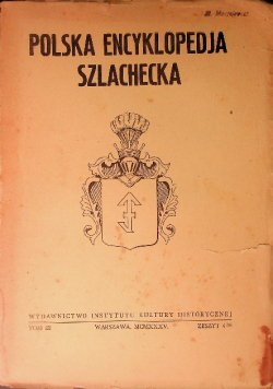 Polska encyklopedia szlachecka Tom III 1935 r.