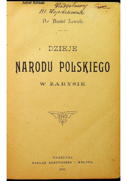 Dzieje Narodu Polskiego 1899  r.