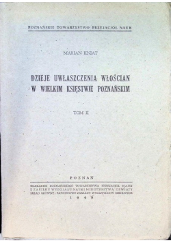 Dzieje uwłaszczenia Włościan w Wielkim Księstwie Poznańskim 1949 r.