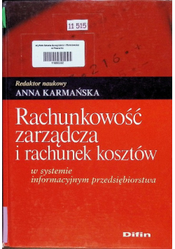 Rachunkowość zarządcza i rachunek kosztów