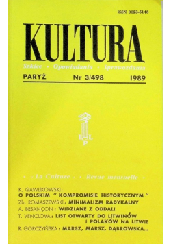Kultura 1989 Paryż Paryska Nr 3 / 89