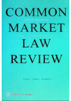 Common market law review Volume 54 Nr. 6 / 17