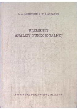 Elementy analizy funkcjonalnej