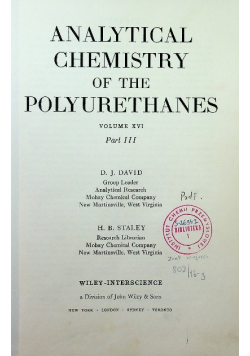 Analytical chemistry of industrial poisons, hazards and solvents