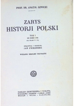 Zarys Historji Polski 1928 r.