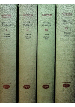 Goethe Dzieła wybrane Tom 1 do 4
