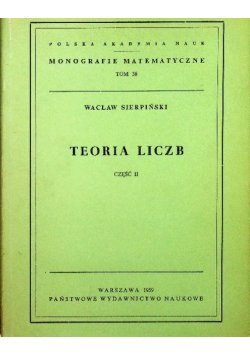 Teoria liczb Część II