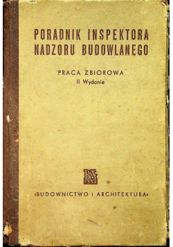 Poradnik inspektora nadzoru budowlanego