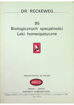 95 biologicznych specjalności leki homeopatyczne
