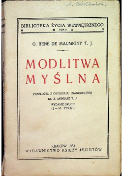 Modlitwa myślna 1931 r.