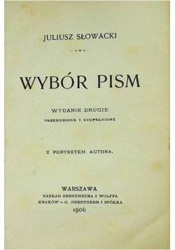 Słowacki wybór pism