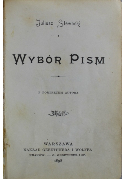 Wybór pism Miniatura 1898 r