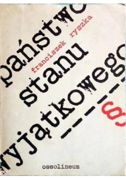 Państwo stanu wyjątkowego