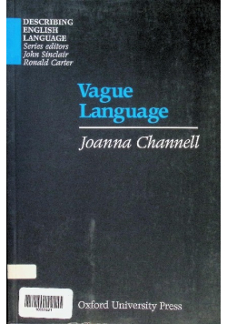Describing English Language: Vague Language