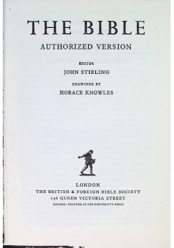 The Bible Authorized Version