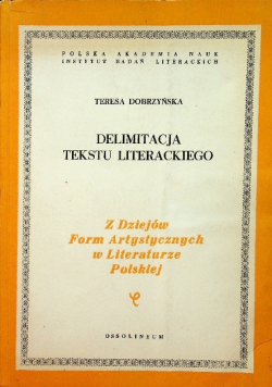 Delimitacja tekstu literackiego