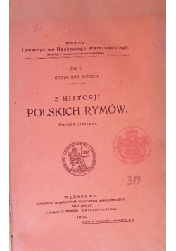 Z historji polskich rymów 1912 r.