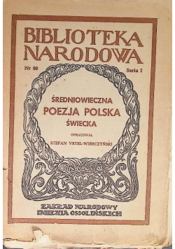 Średniowieczna poezja Polska świecka