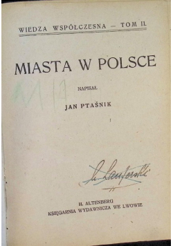 Miasta w Polsce  1922 r.