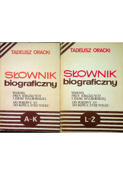 Słownik biograficzny Tom 1 i 2