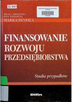 Finansowanie rozwoju przedsiębiorstwa