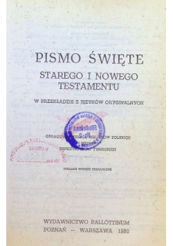 Pismo Święte Starego i Nowego Testamentu