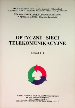 Optyczne sieci telekomunikacyjne