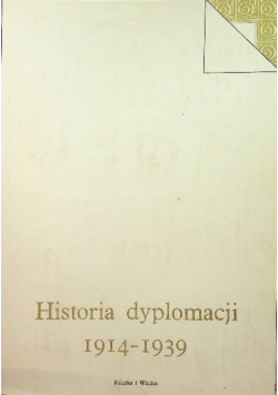 Historia dyplomacji 1914-1939 Tom 3