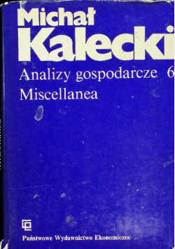 Analizy gospodarcze Tom 6 Miscellanea