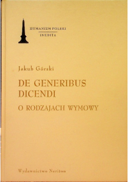 De generibus dicendi O rodzajach wymowy
