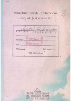 Pamiętnik Dawida Rubinowicza