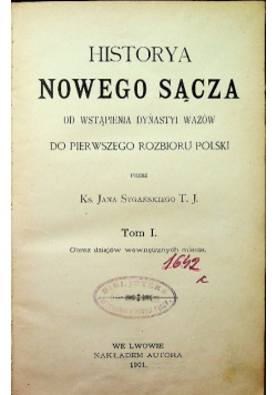 Historya Nowego Sącza Tom 1 1901 r.