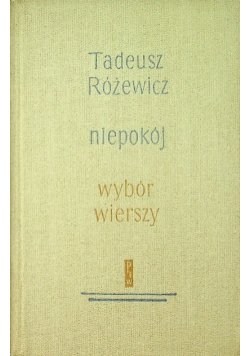 Niepokój, wybór wierszy