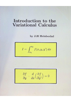 Introduction to the Variational Calculus