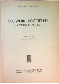 Słownik kościelny łacińsko polski