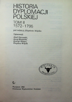 Historia dyplomacji polskiej Tom II 1572 - 1795
