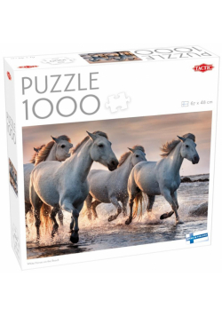 Puzzle 1000 White horses on the beach