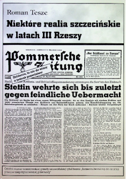Niektóre realia szczecińskie w latach III Rzeszy