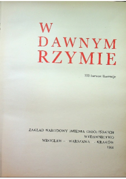 W dawnym Rzymie