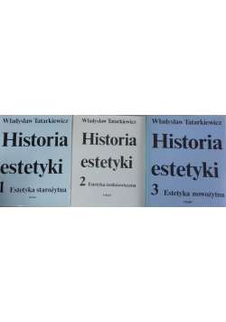 Historia estetyki tom od 1 do 3