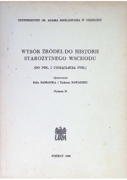 Wybór źródeł do historii starożytnego wschodu