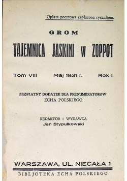 Tajemnica jaskini w Zoppot 1931 r.