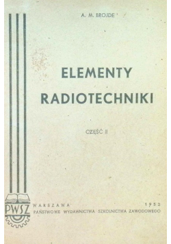 Elementy Radiotechniki Część II